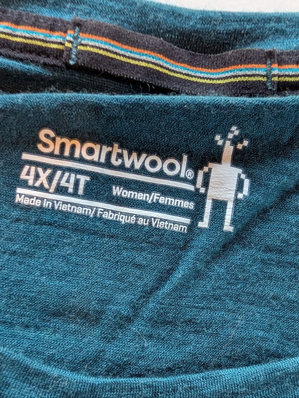 SMARTWOOL Base layer T Shirt Women's Size 4X Teal Blue